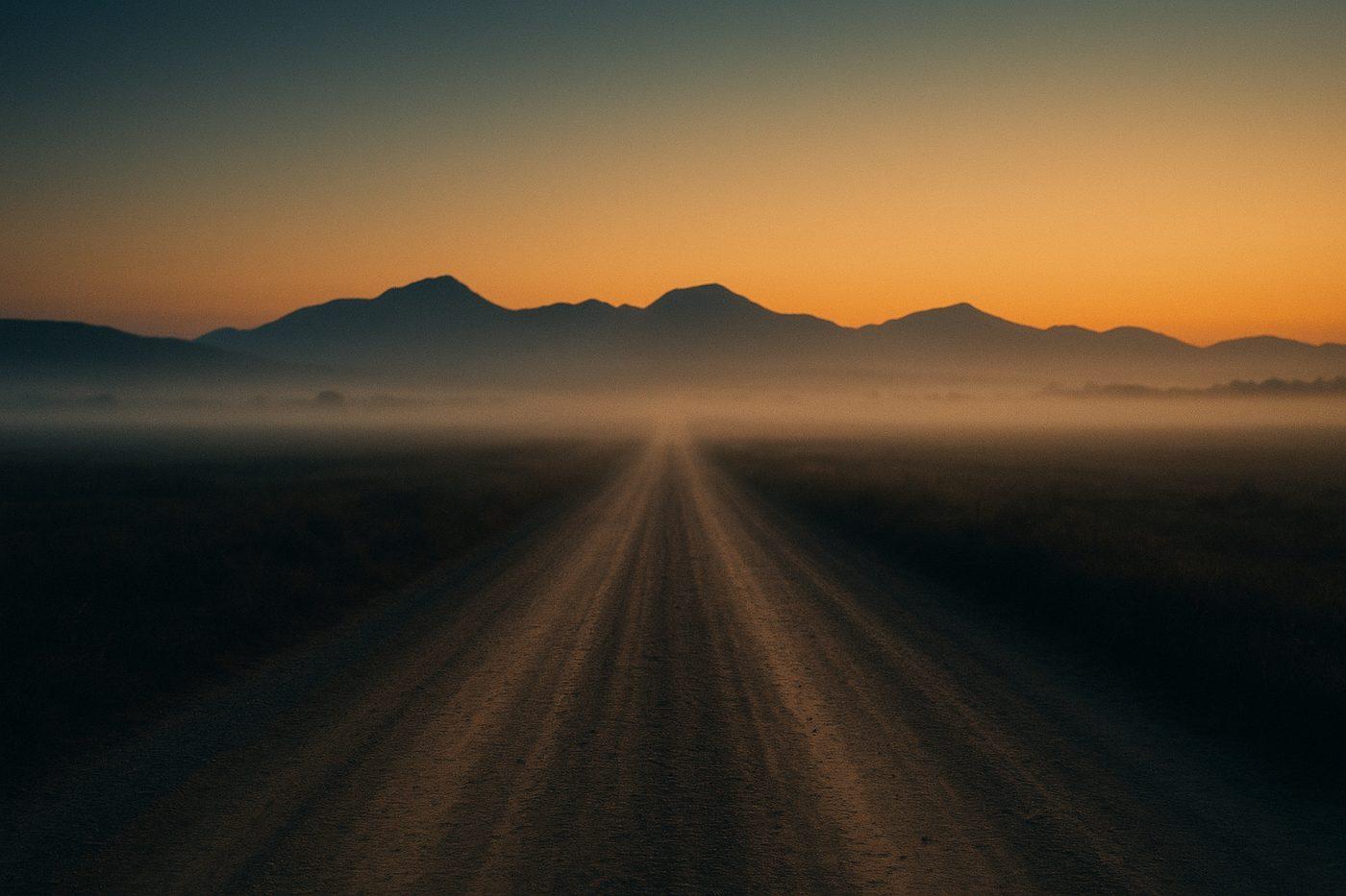 Open road at dusk — Freedom